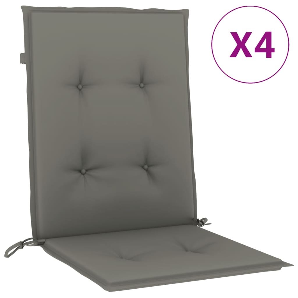 Jastuci za stolice 4 kom prošarano tamnosiva 100x50x4cm tkanina