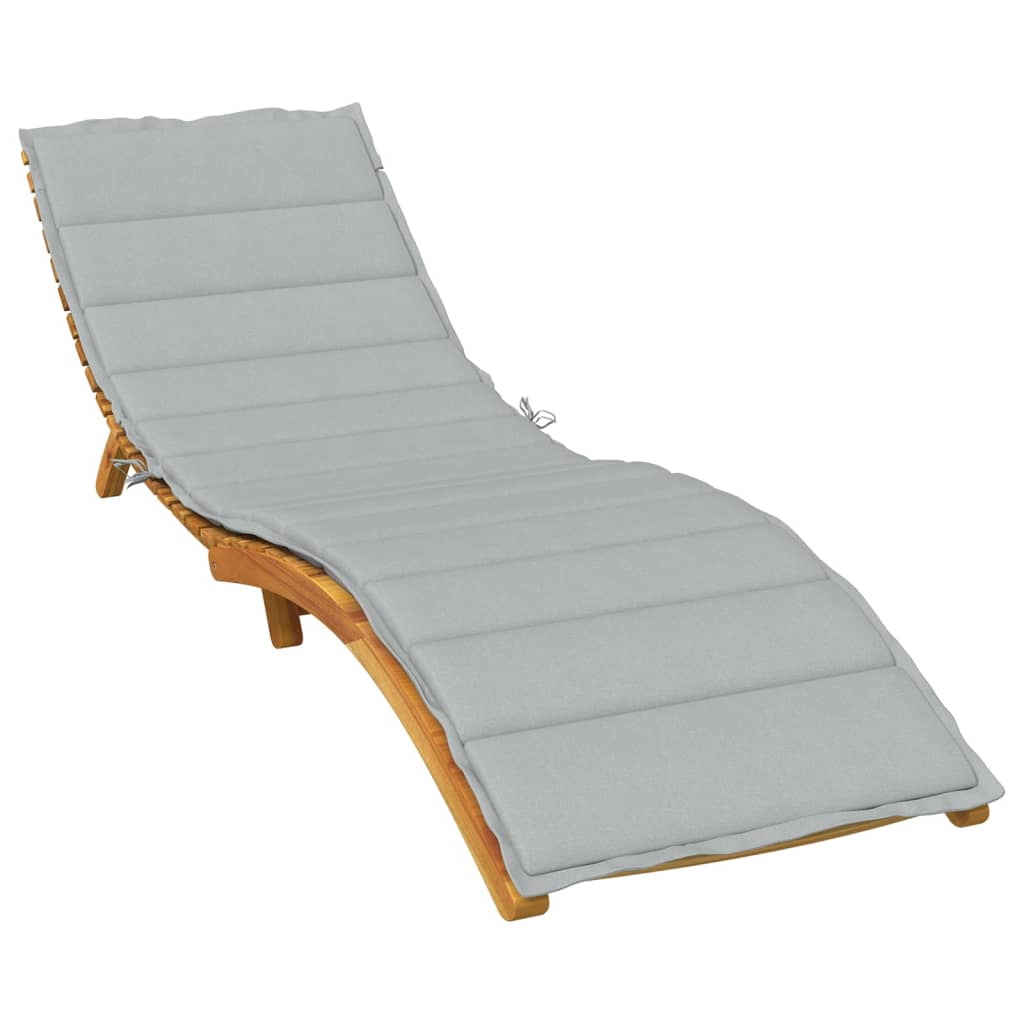 Jastuk za ležaljku prošarani svjetlosivi 200x70x4 cm od tkanine