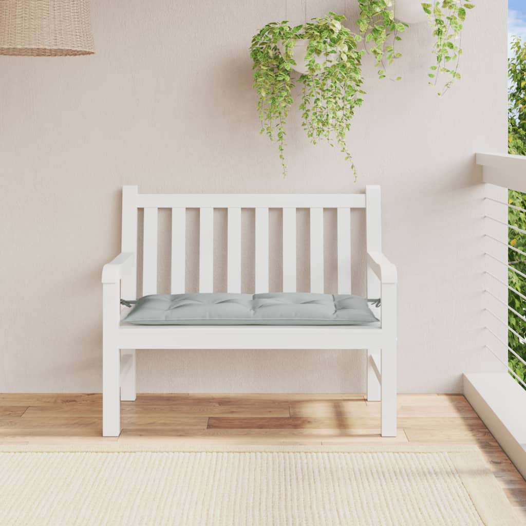 Jastuk za vrtnu klupu prošarano svjetlosivi 100x50x7 cm tkanine