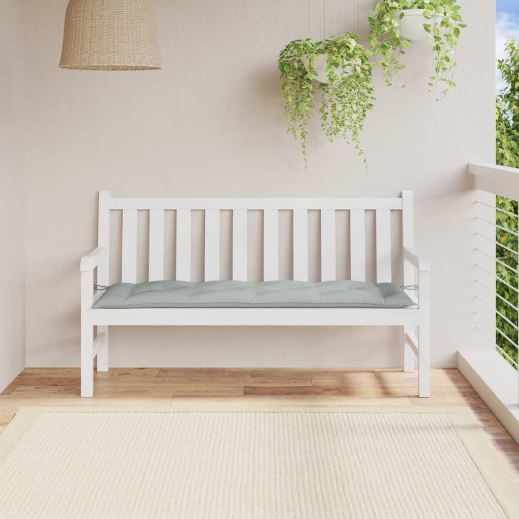 Jastuk za vrtnu klupu prošarano svjetlosivi 150x50x7 cm tkanine
