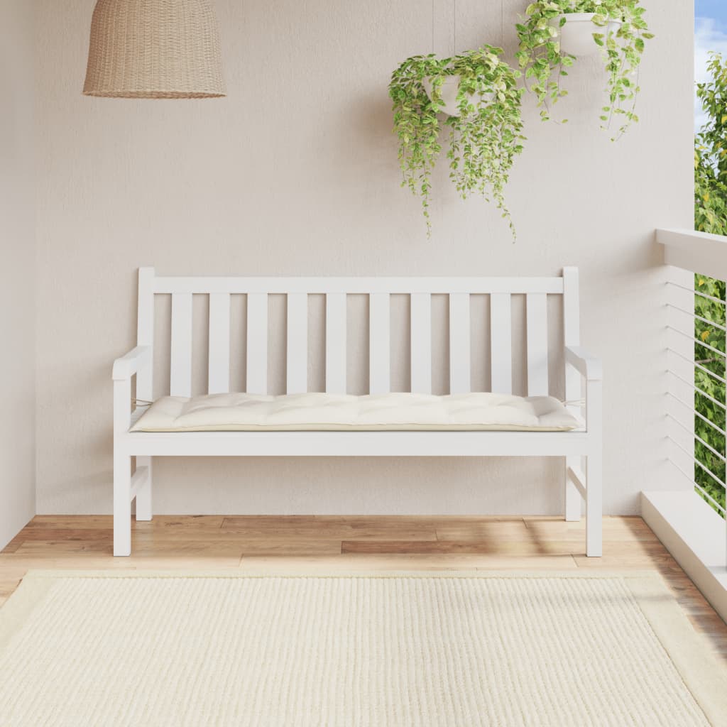Jastuk za vrtnu klupu prošarano krem 150 x 50 x 7 cm od tkanine