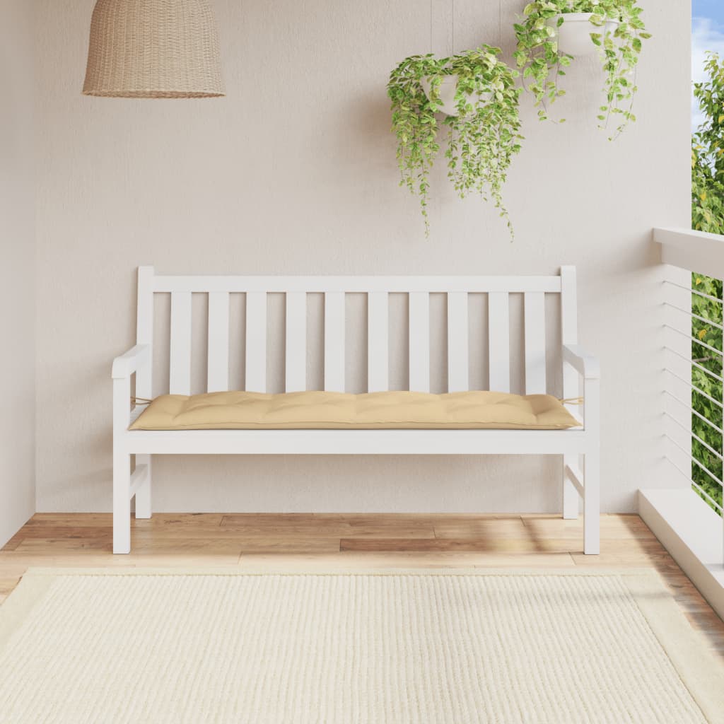 Jastuk za vrtnu klupu prošarano bež 150 x 50 x 7 cm od tkanine