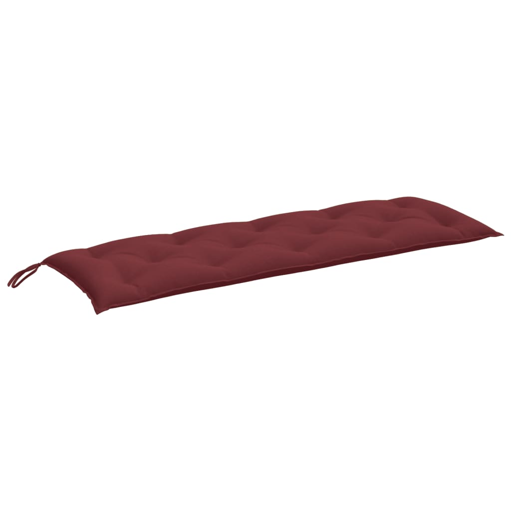 Jastuk za vrtnu klupu crvena boja vina 150x50x7 cm od tkanine