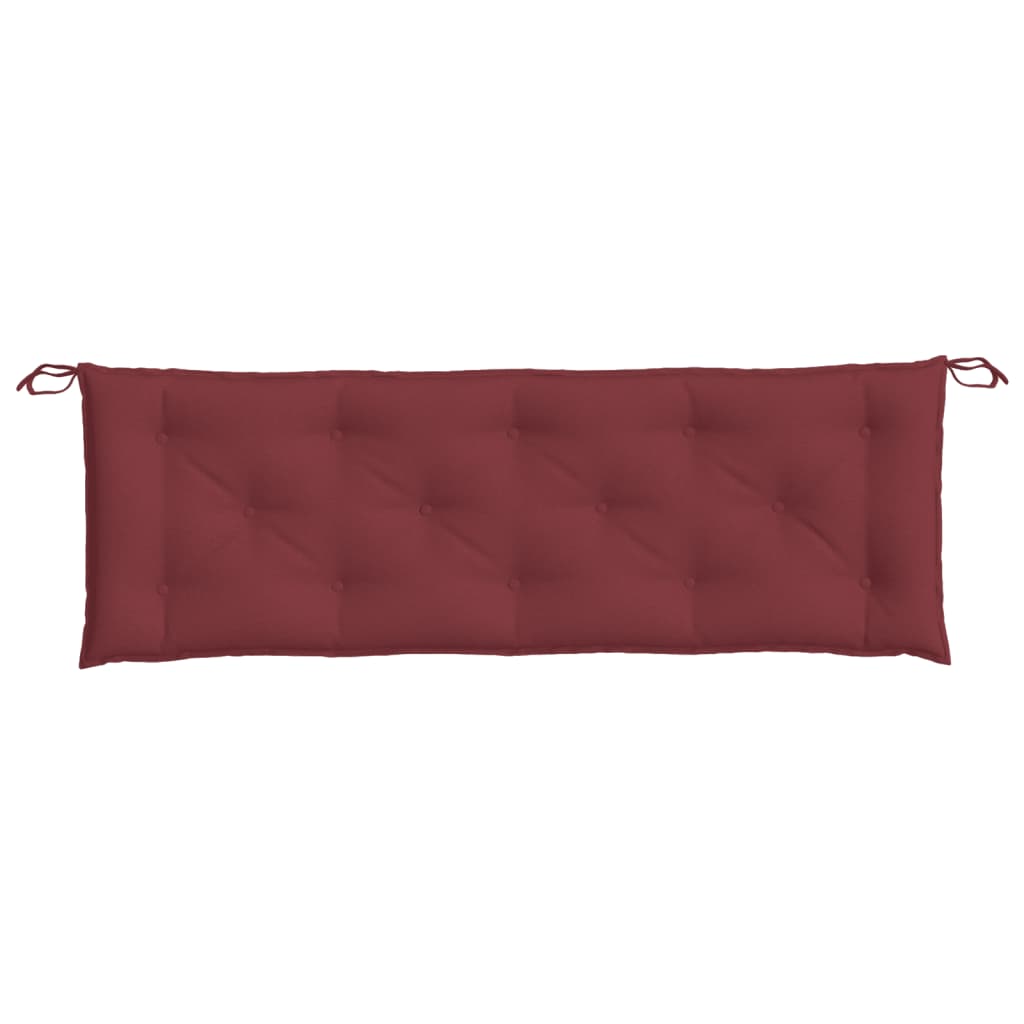 Jastuk za vrtnu klupu crvena boja vina 150x50x7 cm od tkanine