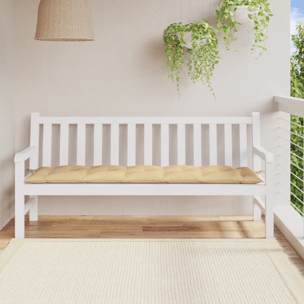 Jastuk za vrtnu klupu prošarano bež 180 x 50 x 7 cm od tkanine
