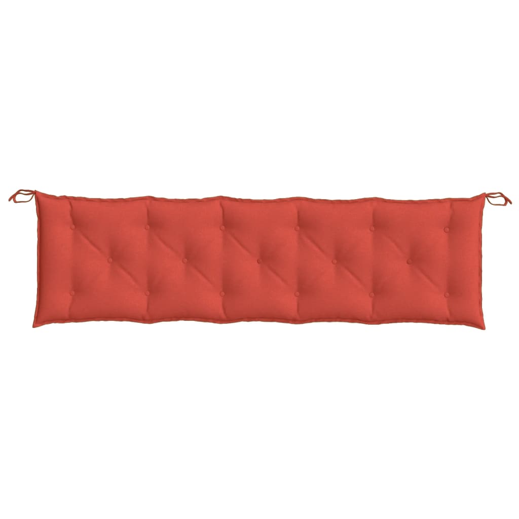 Jastuci za vrtnu klupu prošarano crvena 180x50x7 cm tkanina