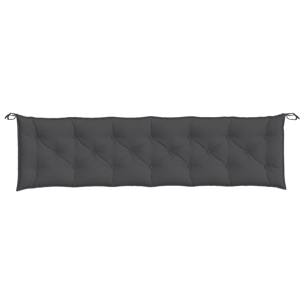 Jastuk za vrtnu klupu prošarano antracit 200x50x7 cm tkanine