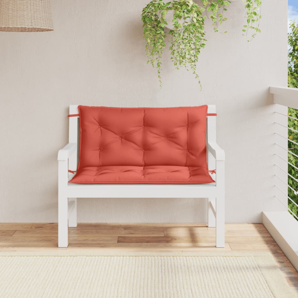 Jastuci za vrtnu klupu 2 kom Crvena vina 100x50x7 cm tkanina