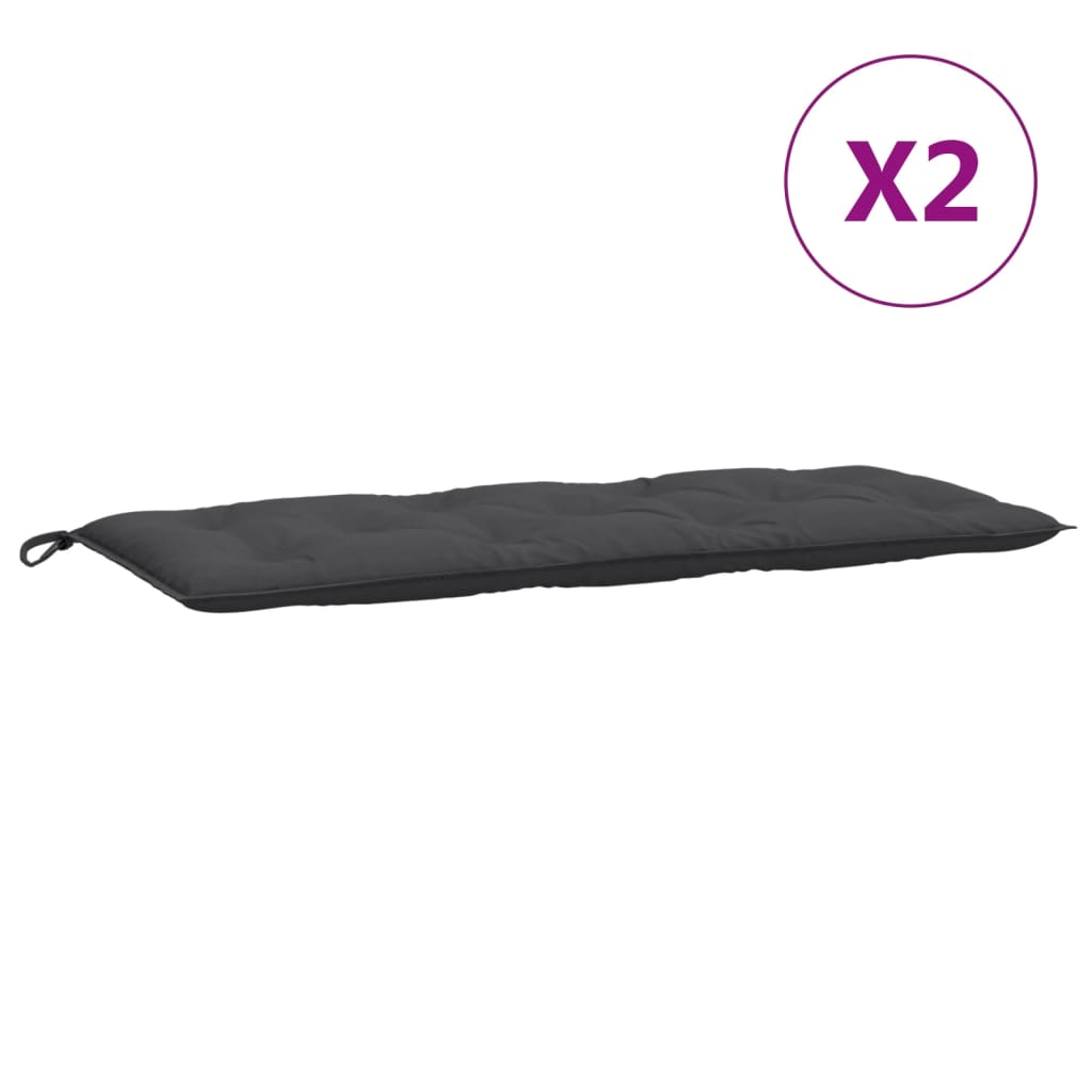 Jastuci za vrtnu klupu 2 kom antracit 120x50x7 cm tkanina