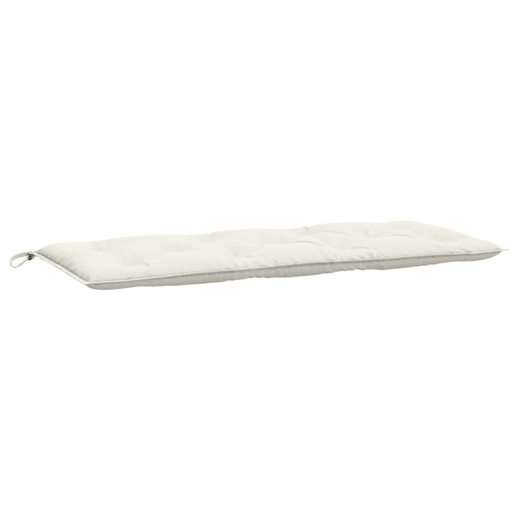Jastuci za vrtnu klupu 2 kom prošarano krem 120x50x7 cm tkanina