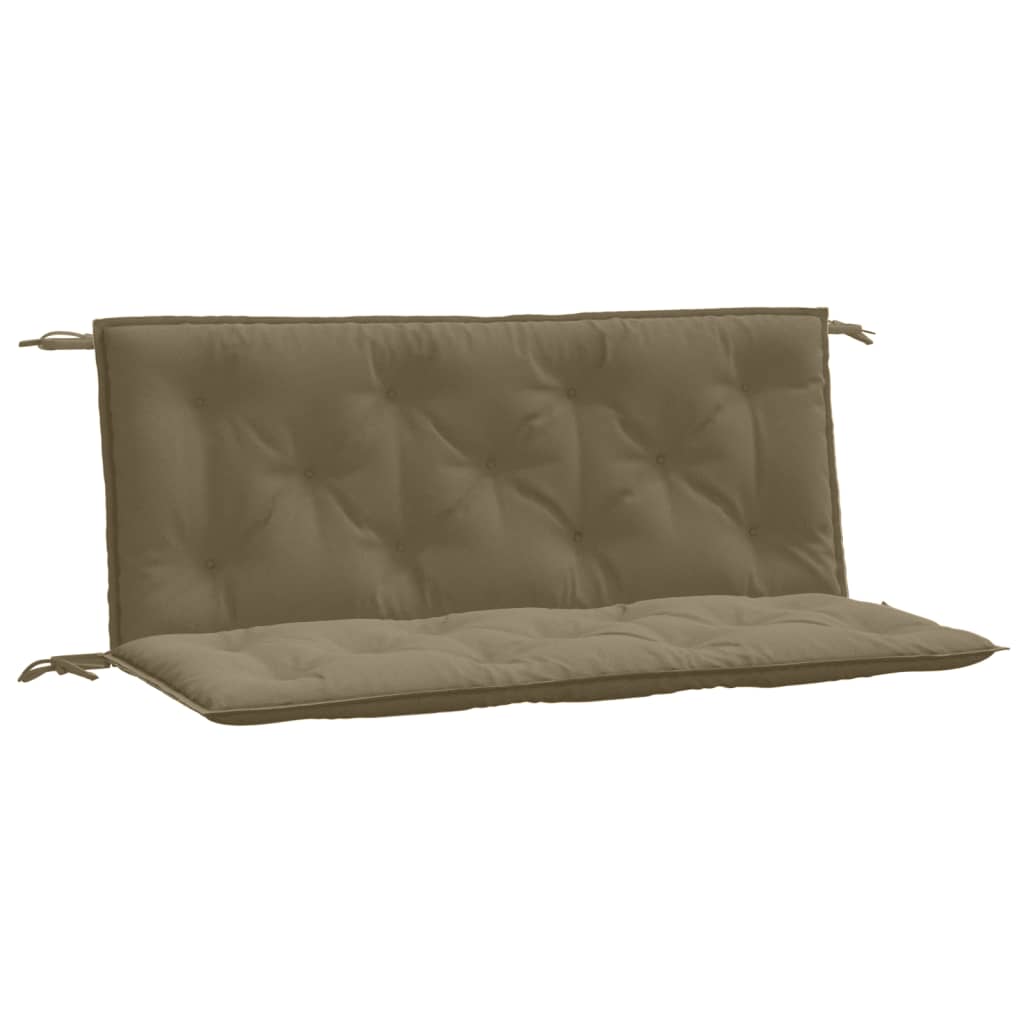 Jastuci za vrtnu klupu 2 kom smeđesivi 120x50x7 cm tkanina