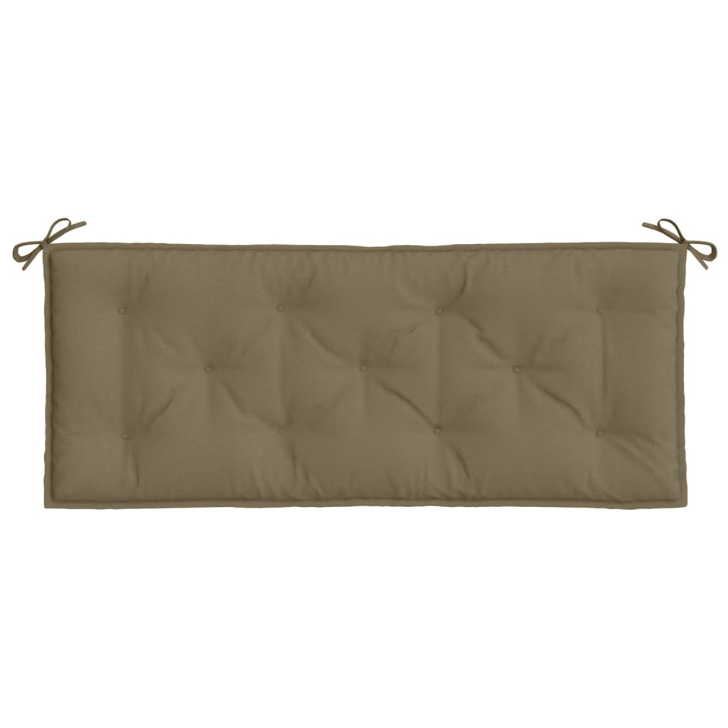 Jastuci za vrtnu klupu 2 kom smeđesivi 120x50x7 cm tkanina
