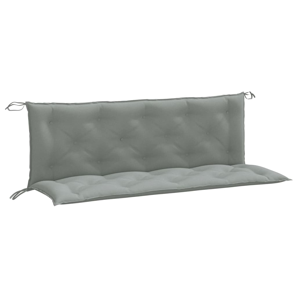 Jastuci za vrtnu klupu 2 kom svjetlosivi 150x50x7 cm tkanine