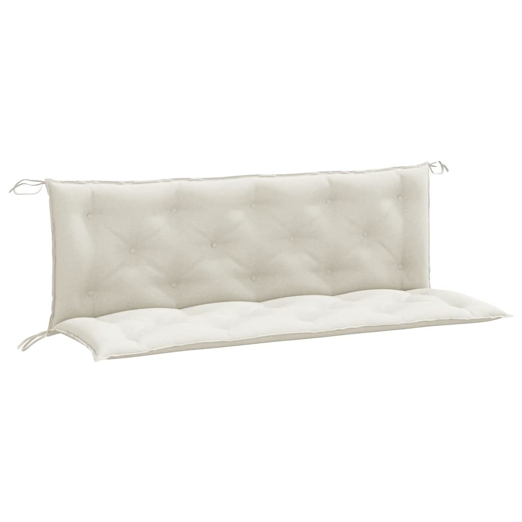 Jastuci za vrtnu klupu 2 kom prošarano krem 150x50x7 cm tkanina