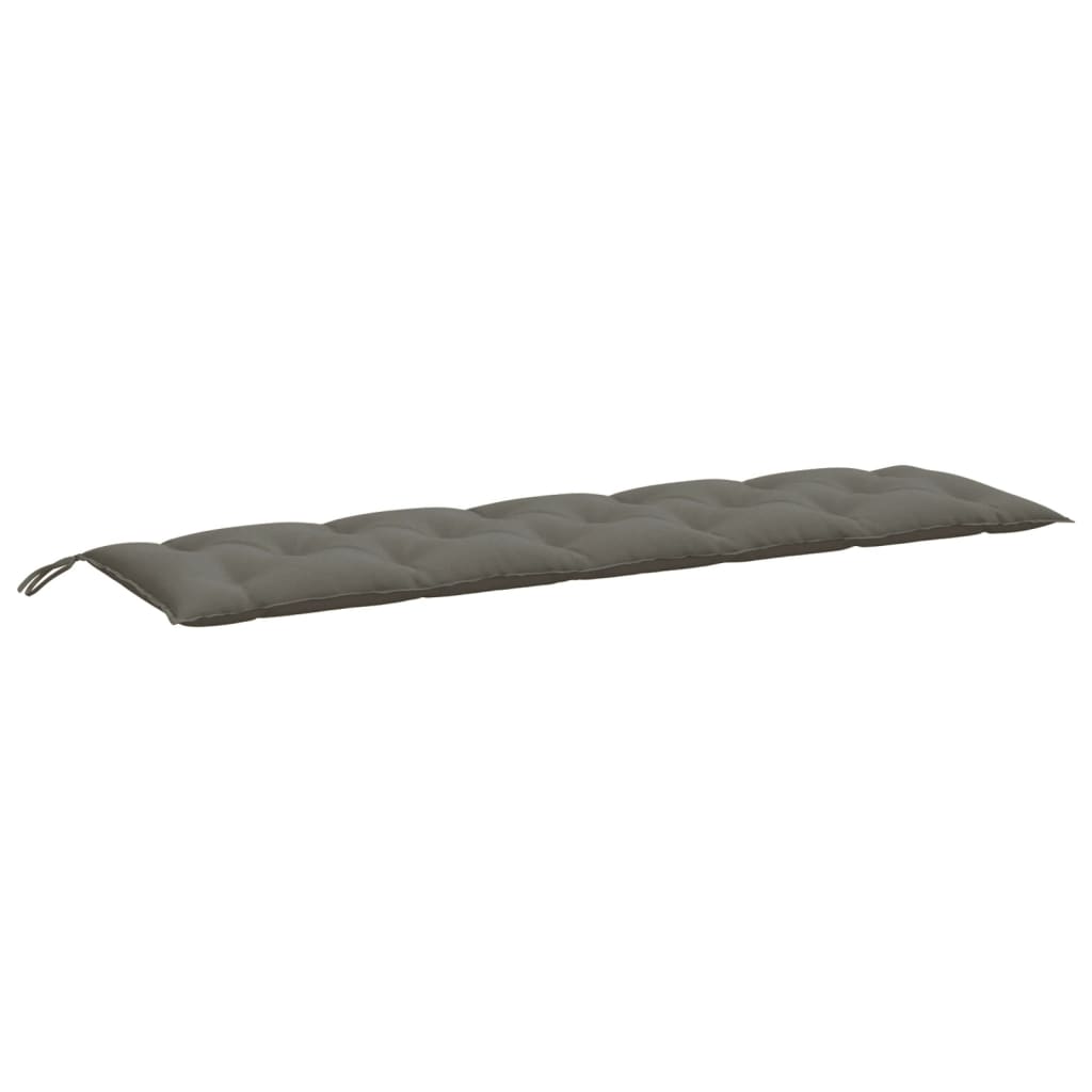 Jastuci za vrtnu klupu 2 kom tamnosivi 180x50x7 cm tkanine