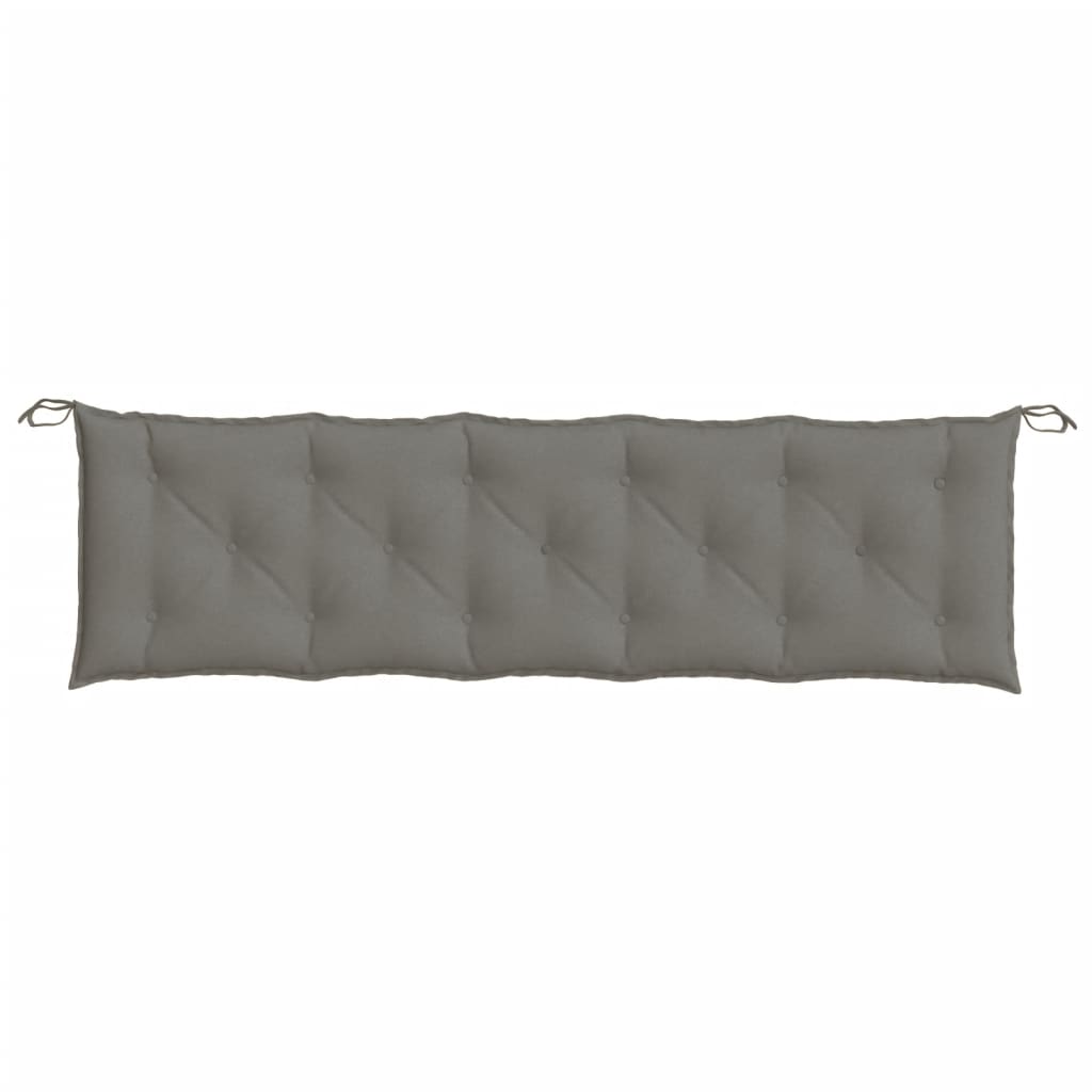 Jastuci za vrtnu klupu 2 kom tamnosivi 180x50x7 cm tkanine