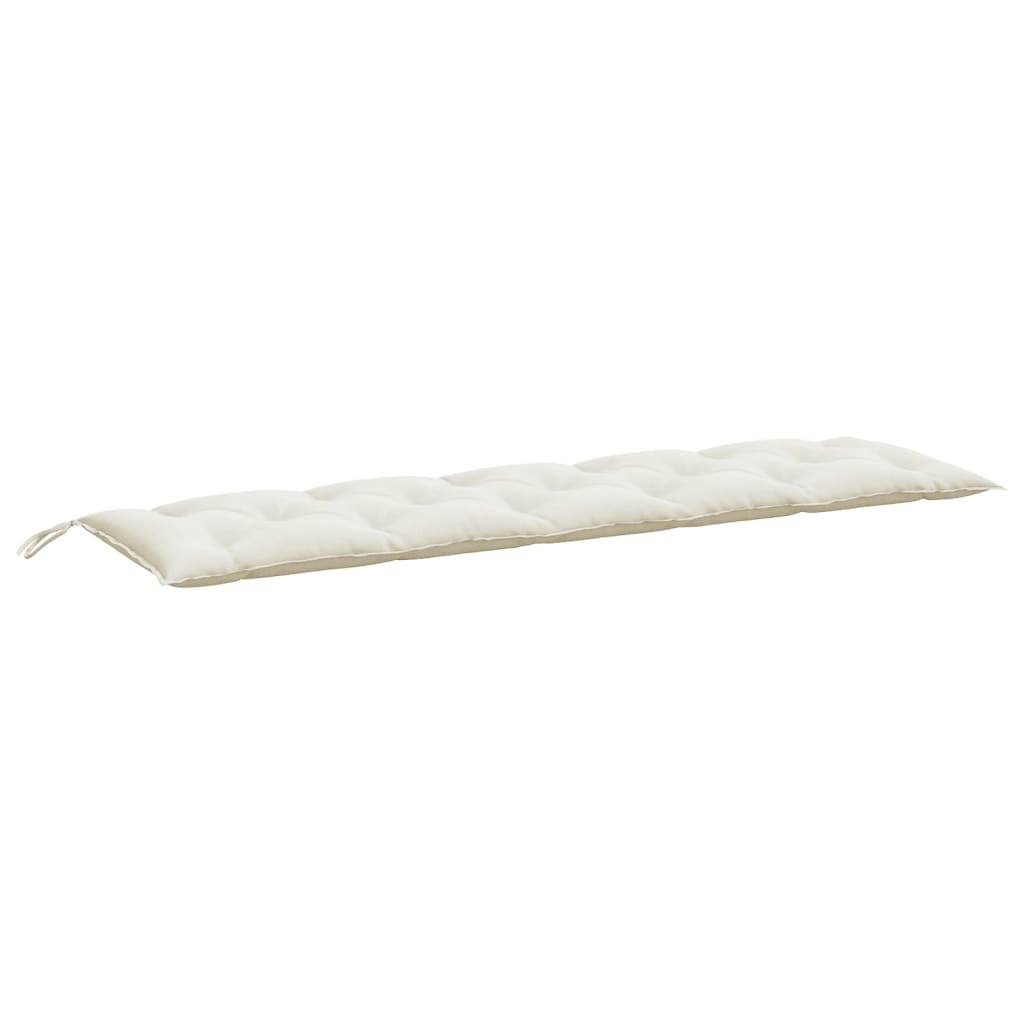 Jastuci za vrtnu klupu 2 kom prošarano krem 180x50x7 cm tkanina