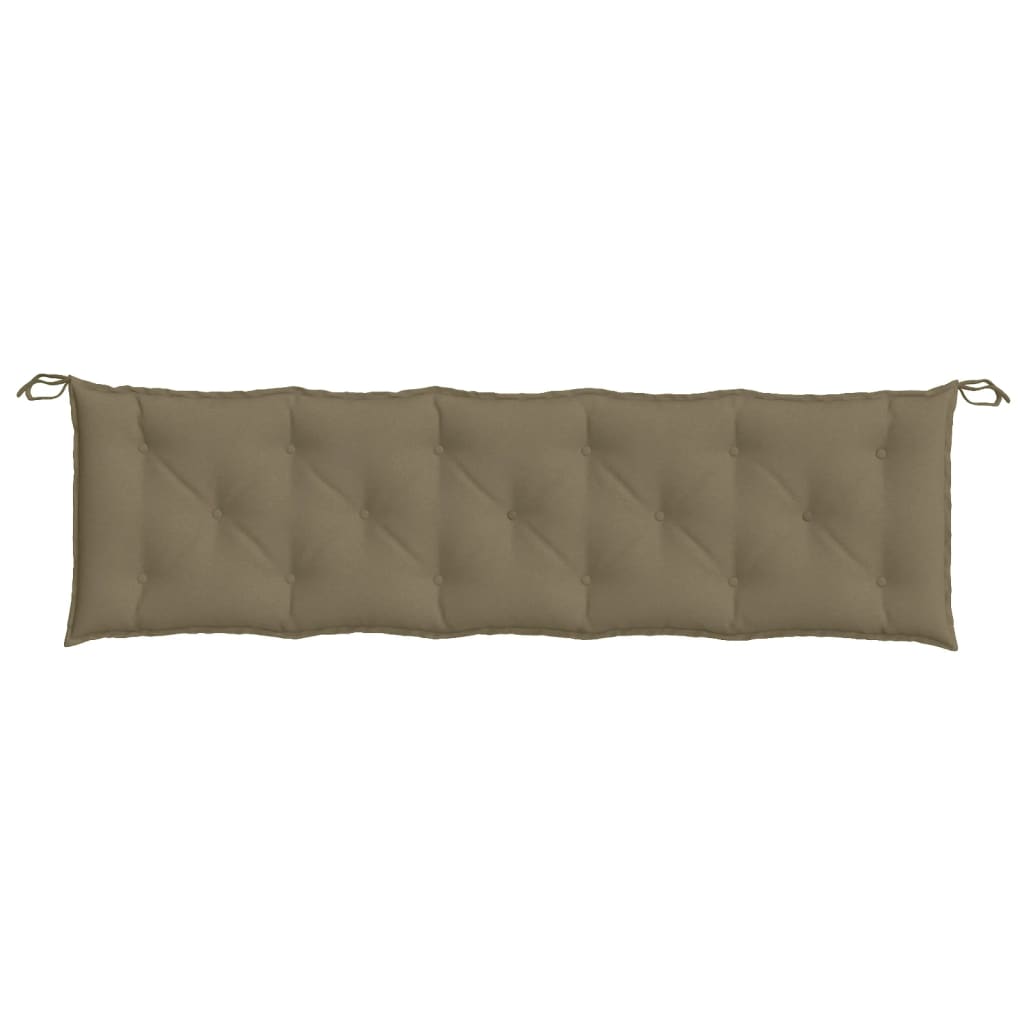 Jastuci za vrtnu klupu 2 kom smeđesivi 180x50x7 cm tkanina