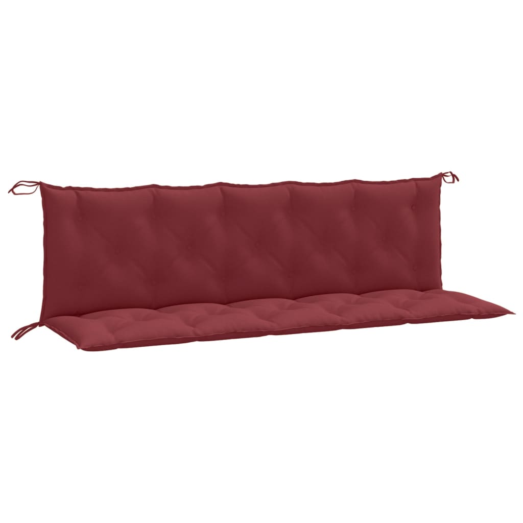 Jastuci za vrtnu klupu 2 kom Crvena vina 180x50x7 cm tkanina