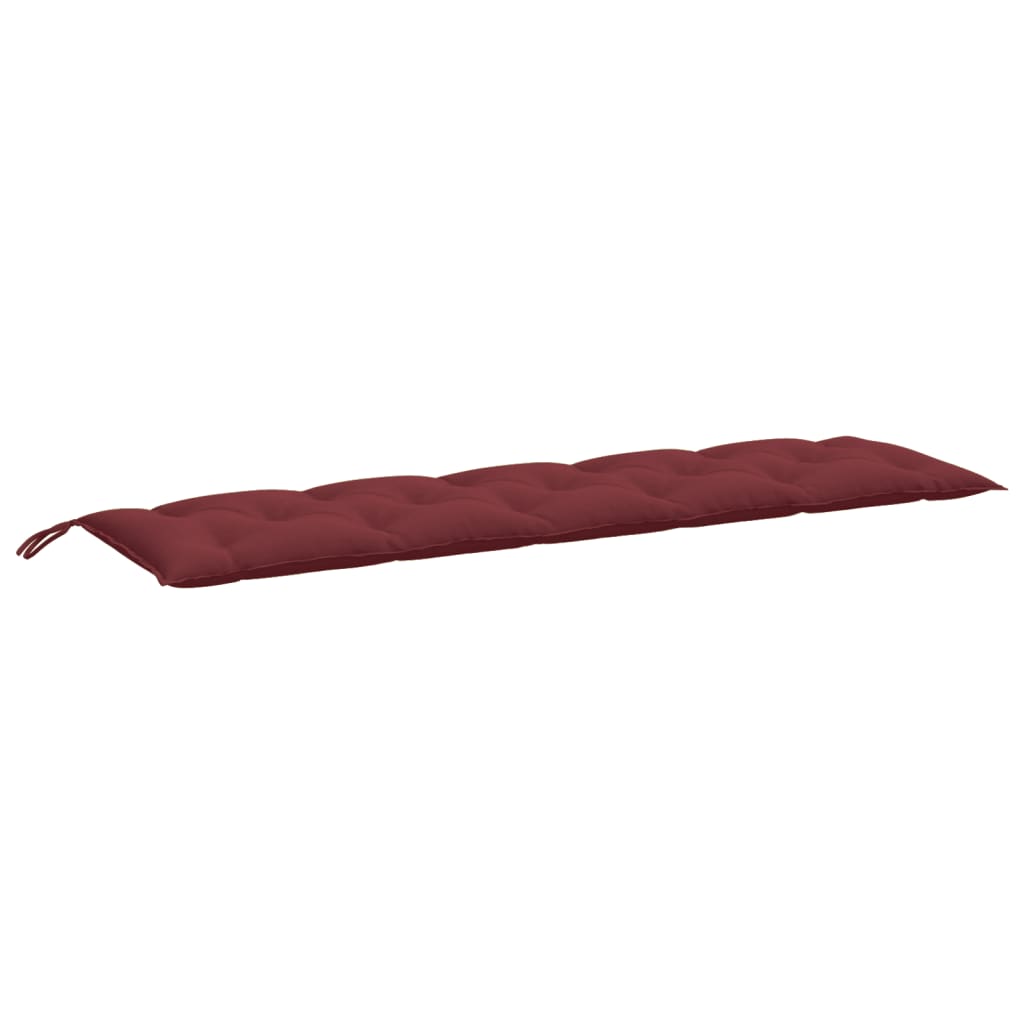 Jastuci za vrtnu klupu 2 kom Crvena vina 180x50x7 cm tkanina
