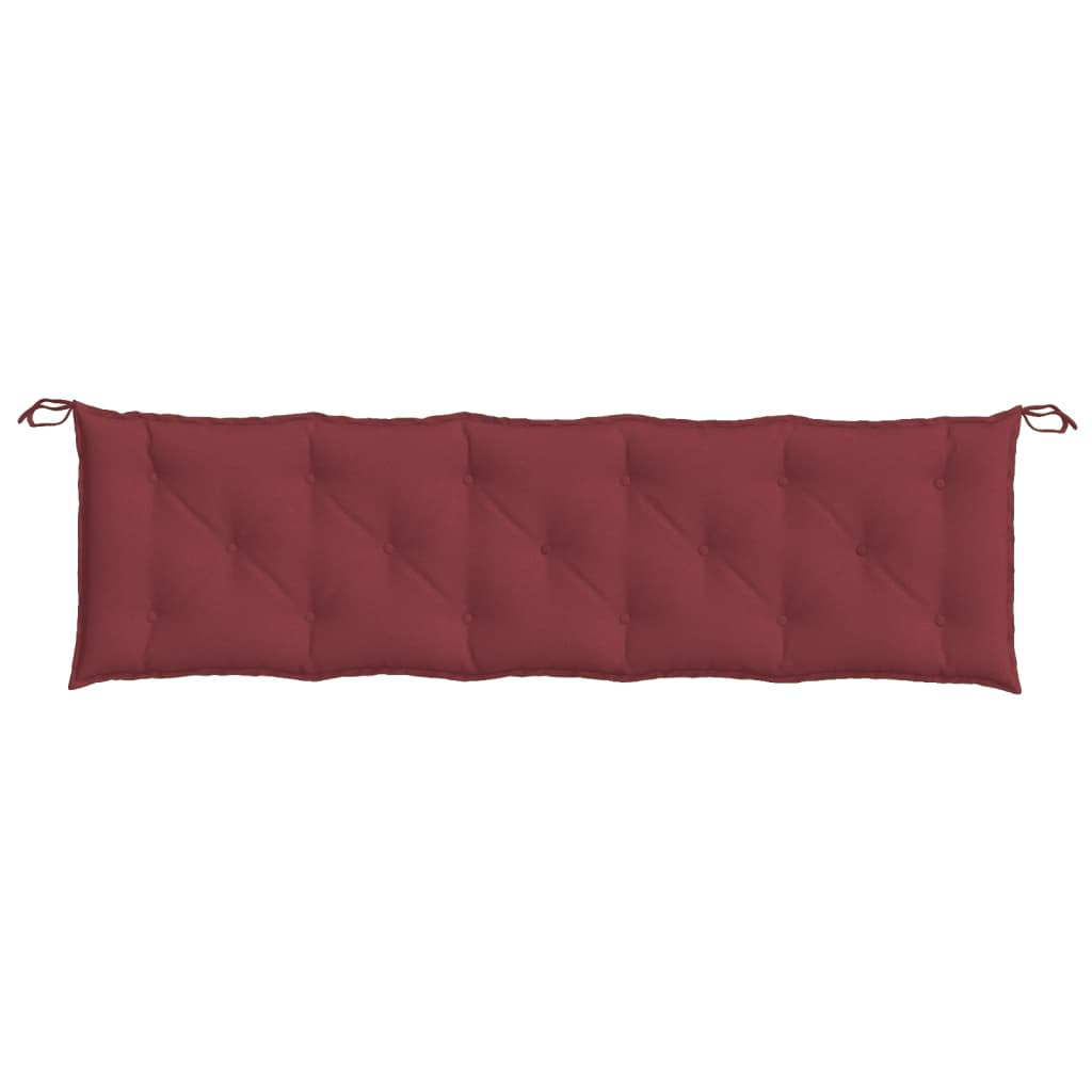 Jastuci za vrtnu klupu 2 kom Crvena vina 180x50x7 cm tkanina