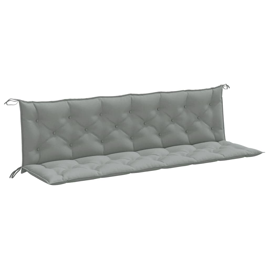 Jastuci za vrtnu klupu 2 kom svjetlosivi 200x50x7 cm tkanine