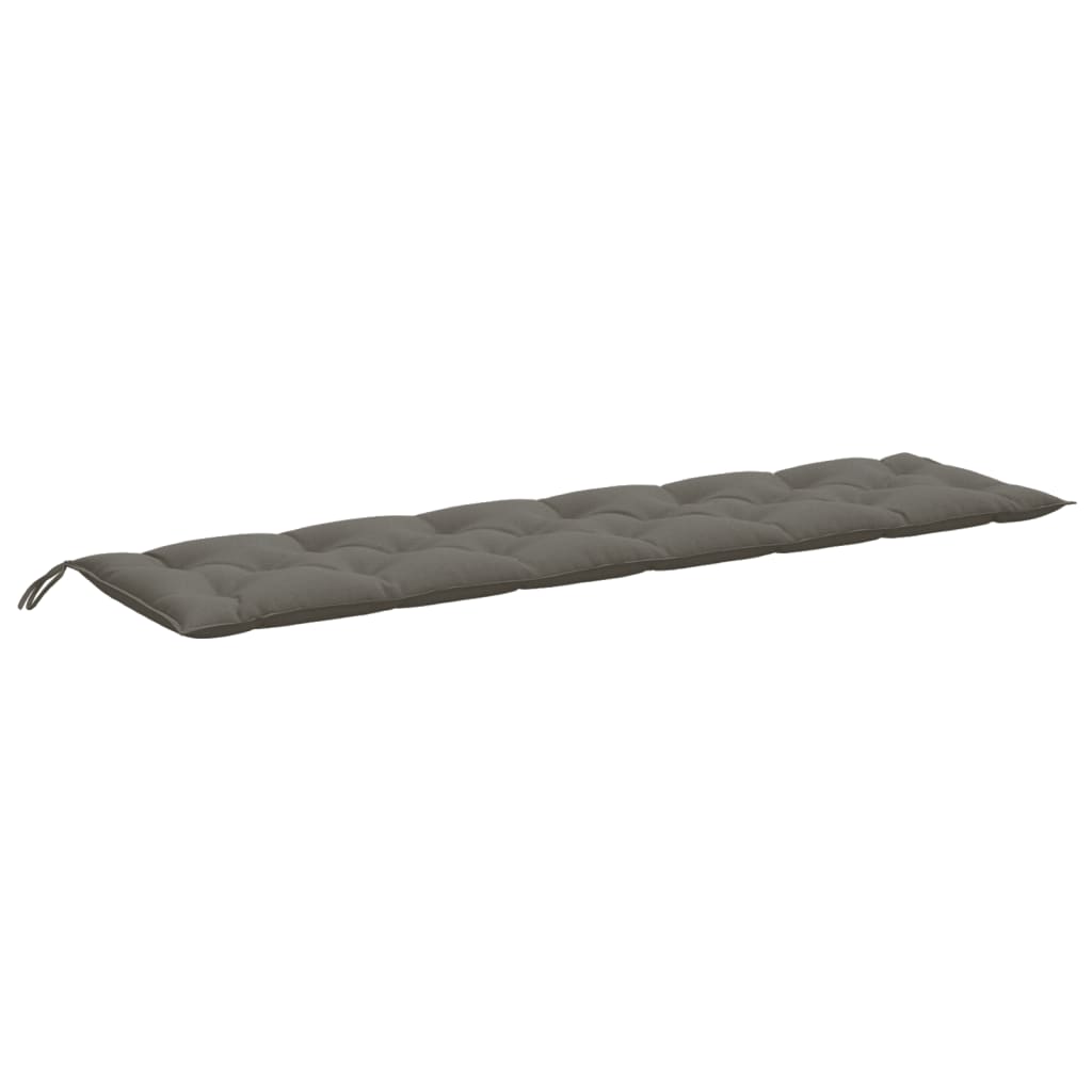 Jastuci za vrtnu klupu 2 kom tamnosivi 200x50x7 cm tkanine