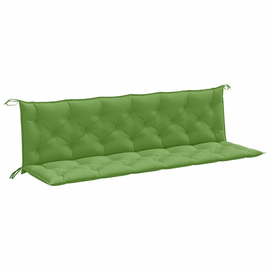 Jastuci za vrtnu klupu 2 kom zeleni 200x50x7 cm tkanina