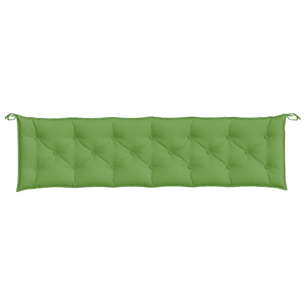 Jastuci za vrtnu klupu 2 kom zeleni 200x50x7 cm tkanina