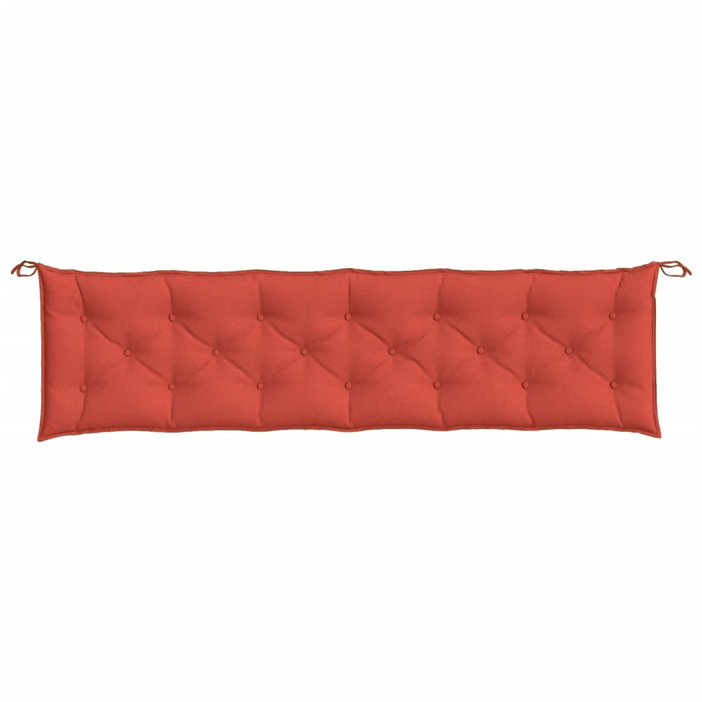 Jastuci za vrtnu klupu 2 kom Crvena vina 200x50x7 cm tkanina