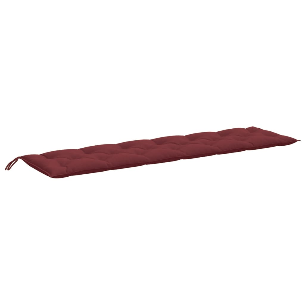 Jastuci za vrtnu klupu 2 kom Crvena vina 200x50x7 cm tkanine
