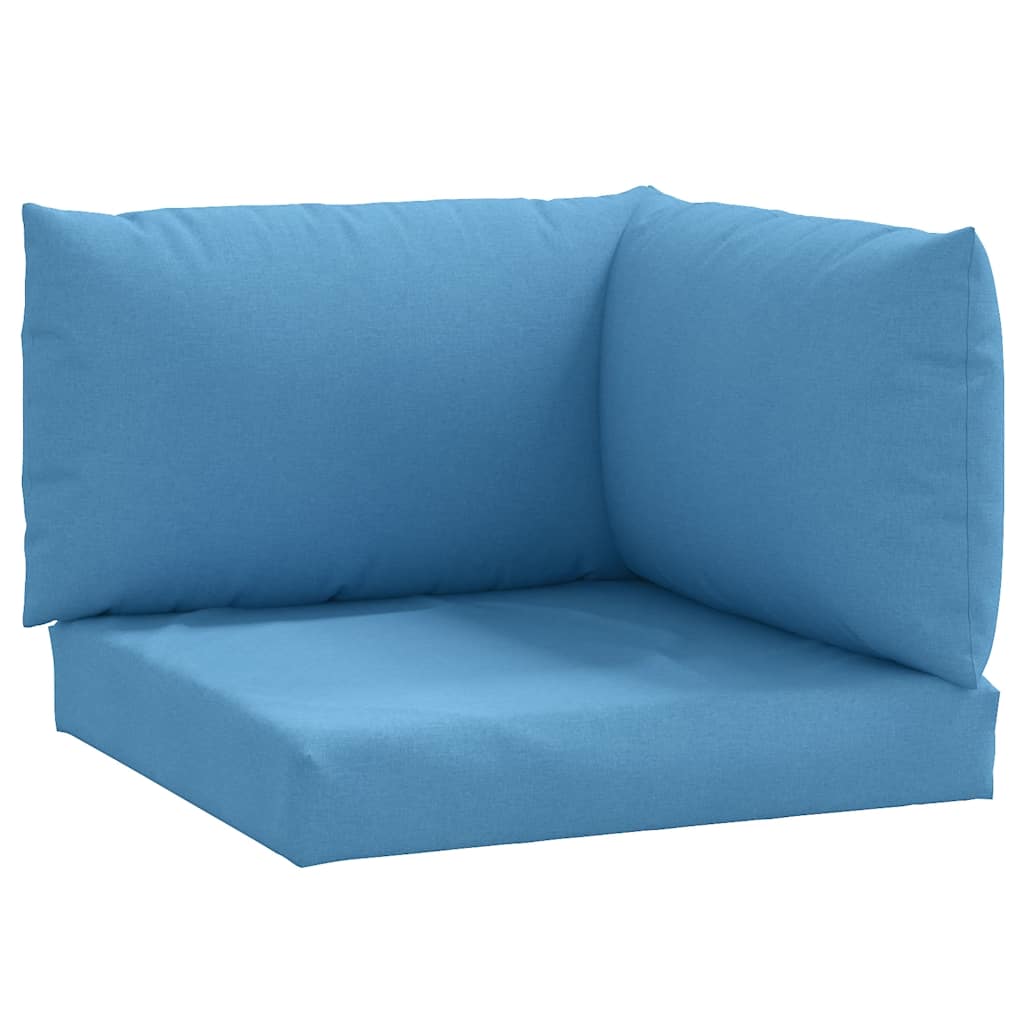 Jastuci za palete 3 kom prošarano plava od tkanine