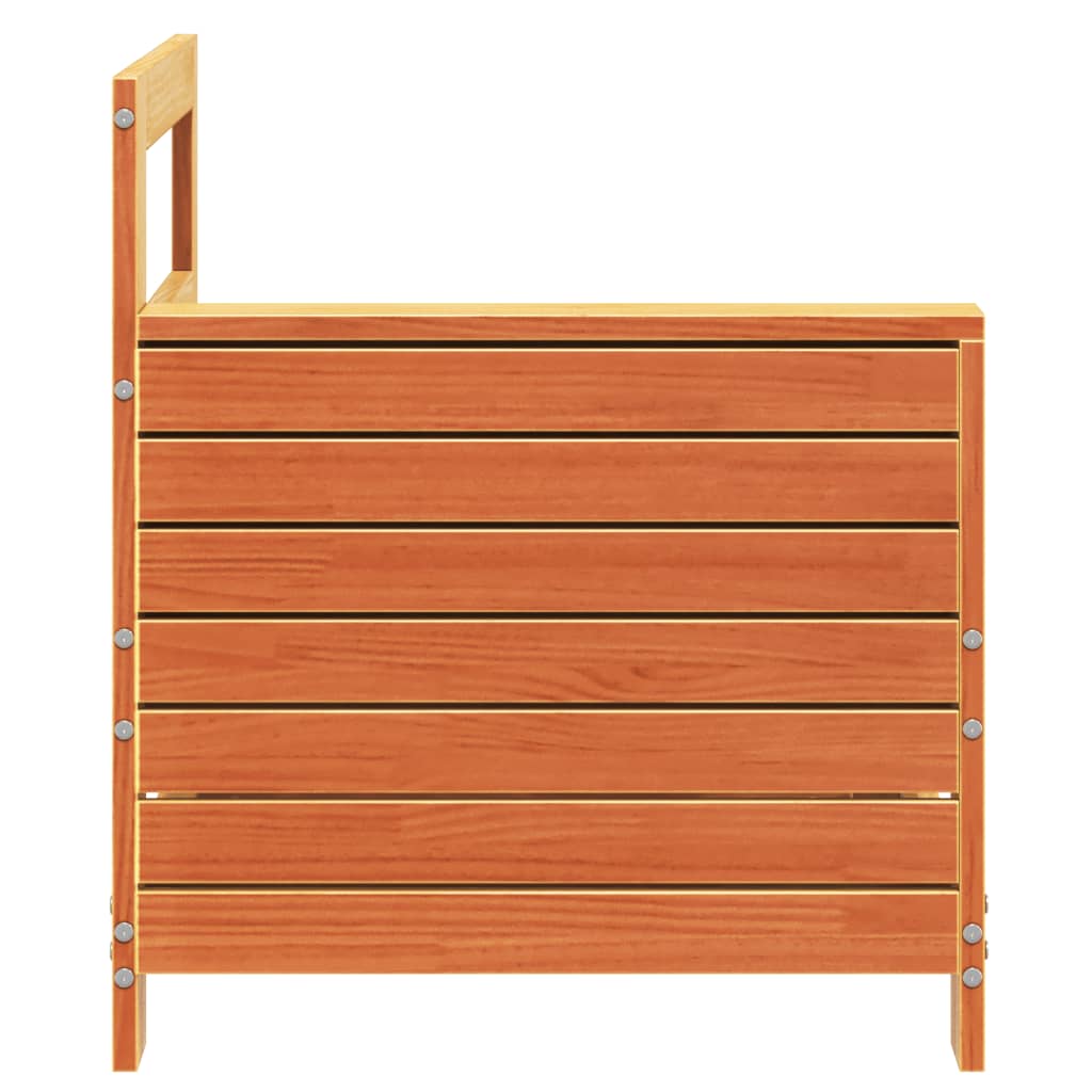 Vrtna sofa s naslonom za ruke smeđa 69x62x70,5 cm od borovine