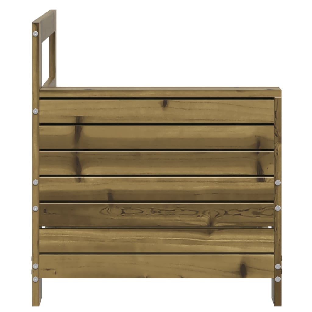 Vrtna sofa s naslonom za ruke 69 x 62 x 70,5 cm od borovine