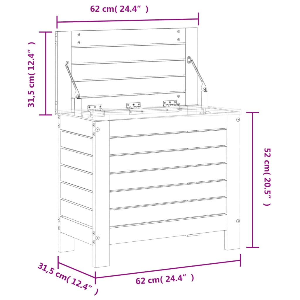 Vrtni tabure 62 x 31,5 x 52 cm od impregnirane borovine