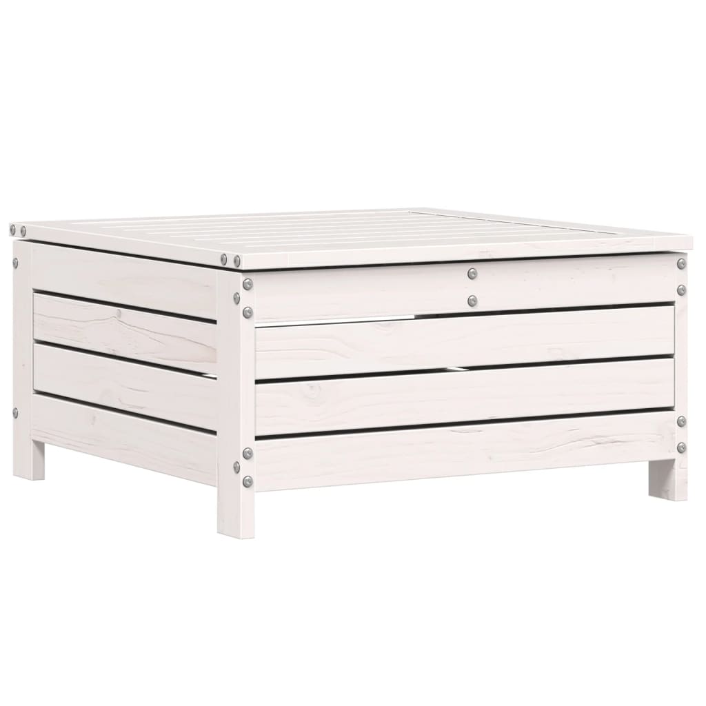 Vrtni tabure bijeli 62 x 63,5 x 32 cm od masivne borovine