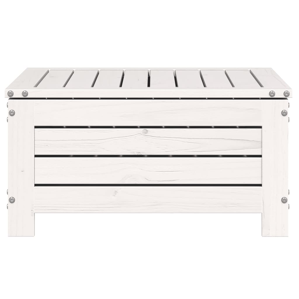 Vrtni tabure bijeli 62 x 63,5 x 32 cm od masivne borovine