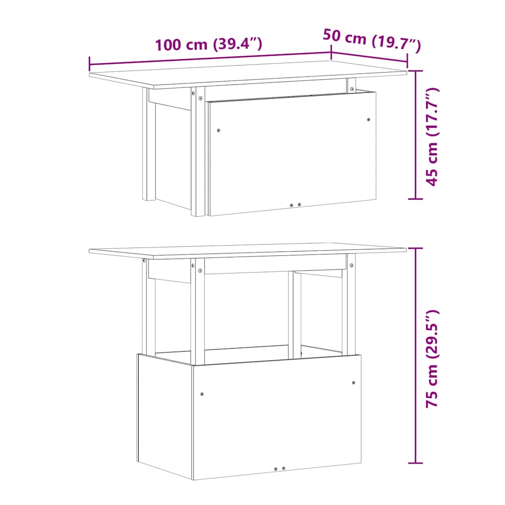 Vrtni stol bijeli 100 x 50 x 75 cm od masivne borovine