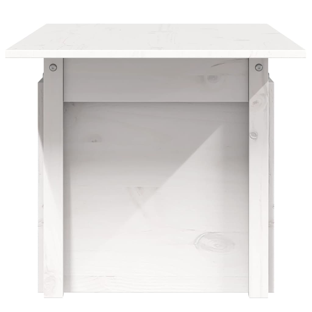 Vrtni stol bijeli 100 x 50 x 75 cm od masivne borovine