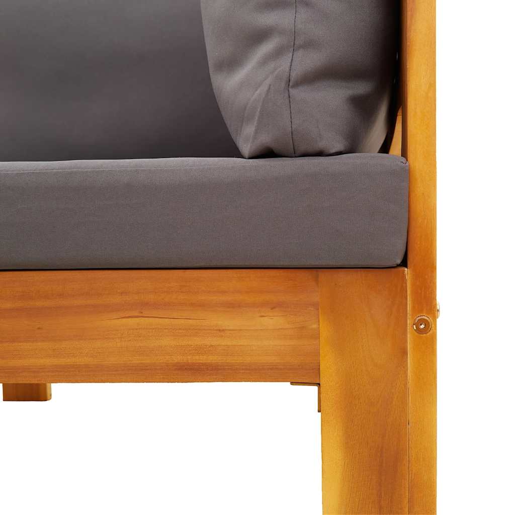 Kutna vrtna sofa s jastucima od masivnog drva bagrema