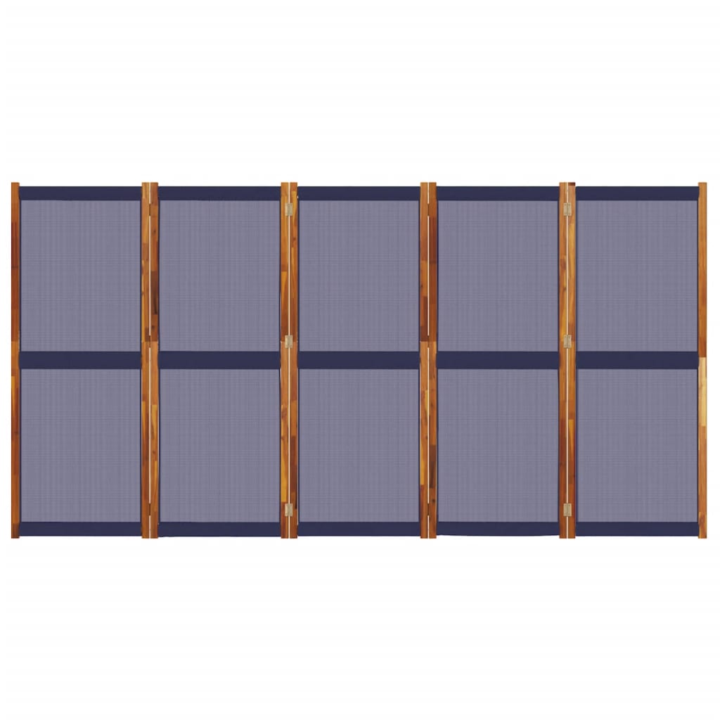 Sobna pregrada s 5 panela tamnoplava 350 x 180 cm