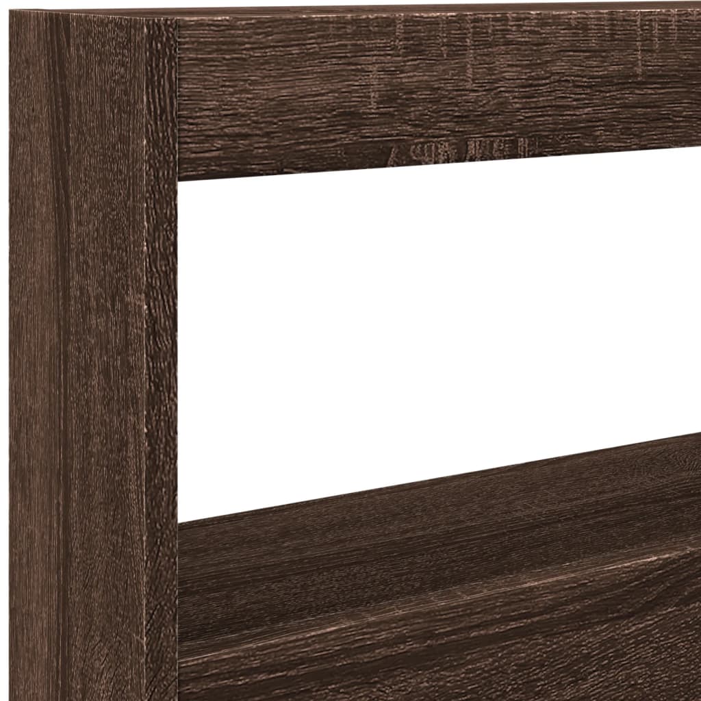 Ormarić za uzglavlje LED boja smeđeg hrasta 100x17x102 cm