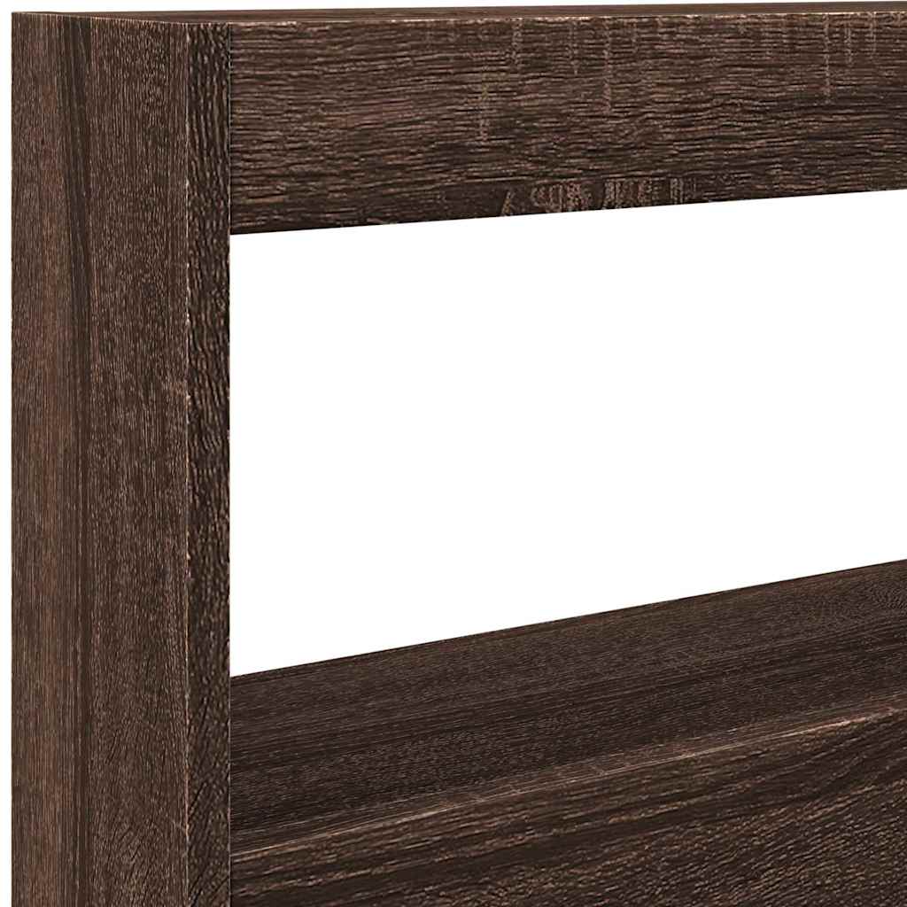 Ormarić za uzglavlje LED boja smeđeg hrasta 120x17x102 cm