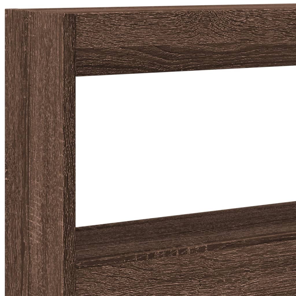 Ormarić za uzglavlje LED boja smeđeg hrasta 160x17x102 cm