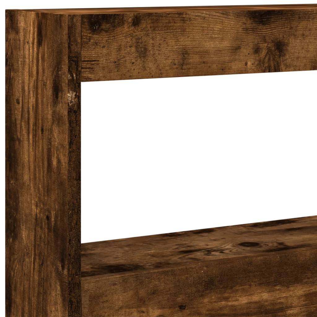 Ormarić za uzglavlje LED boja dimljenog hrasta 200x17x102 cm