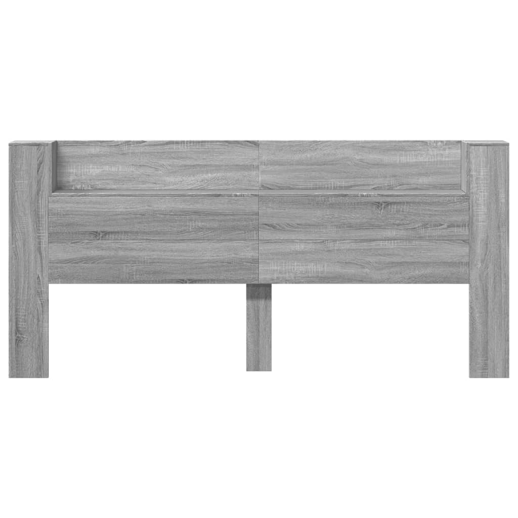 Ormarić za uzglavlje LED sivom sonomom 220x16,5x103,5 cm