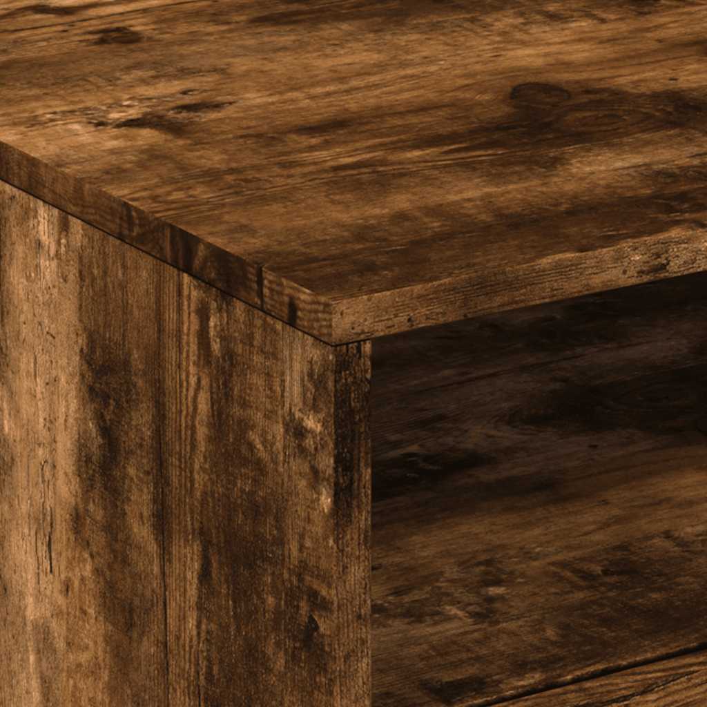 Stolić za kavu s LED svjetlima boja dimljenog hrasta 50x49x40cm