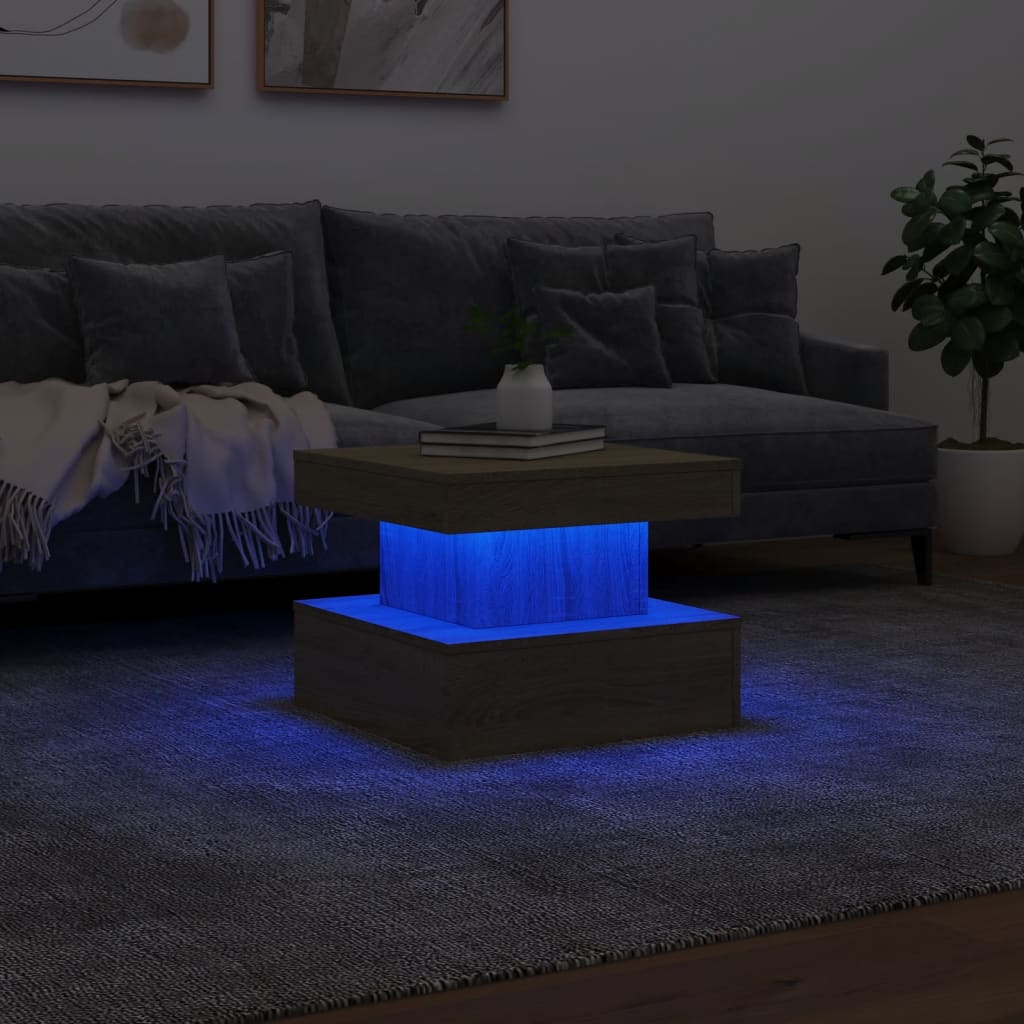 Ormarić za uzglavlje LED boja hrasta sonome 50x50x40 cm