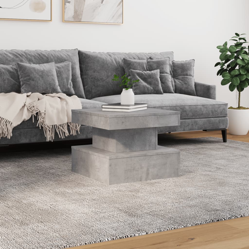 Stolić za kavu s LED svjetlima siva boja betona 50 x 50 x 40 cm