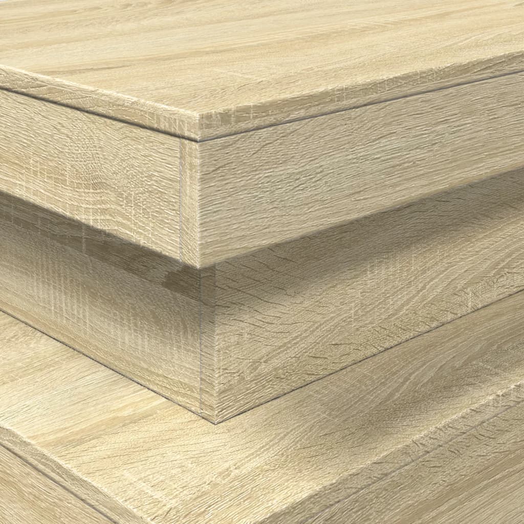 Stolić za kavu s LED svjetlima boja hrasta 90 x 50 x 40 cm